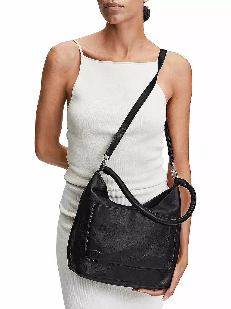 LIEBESKIND BERLIN Ledertasche EVER HOBO Medium schwarz